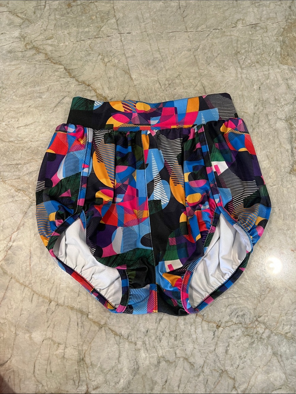 Kids Multicolor Geometric Active Shorts